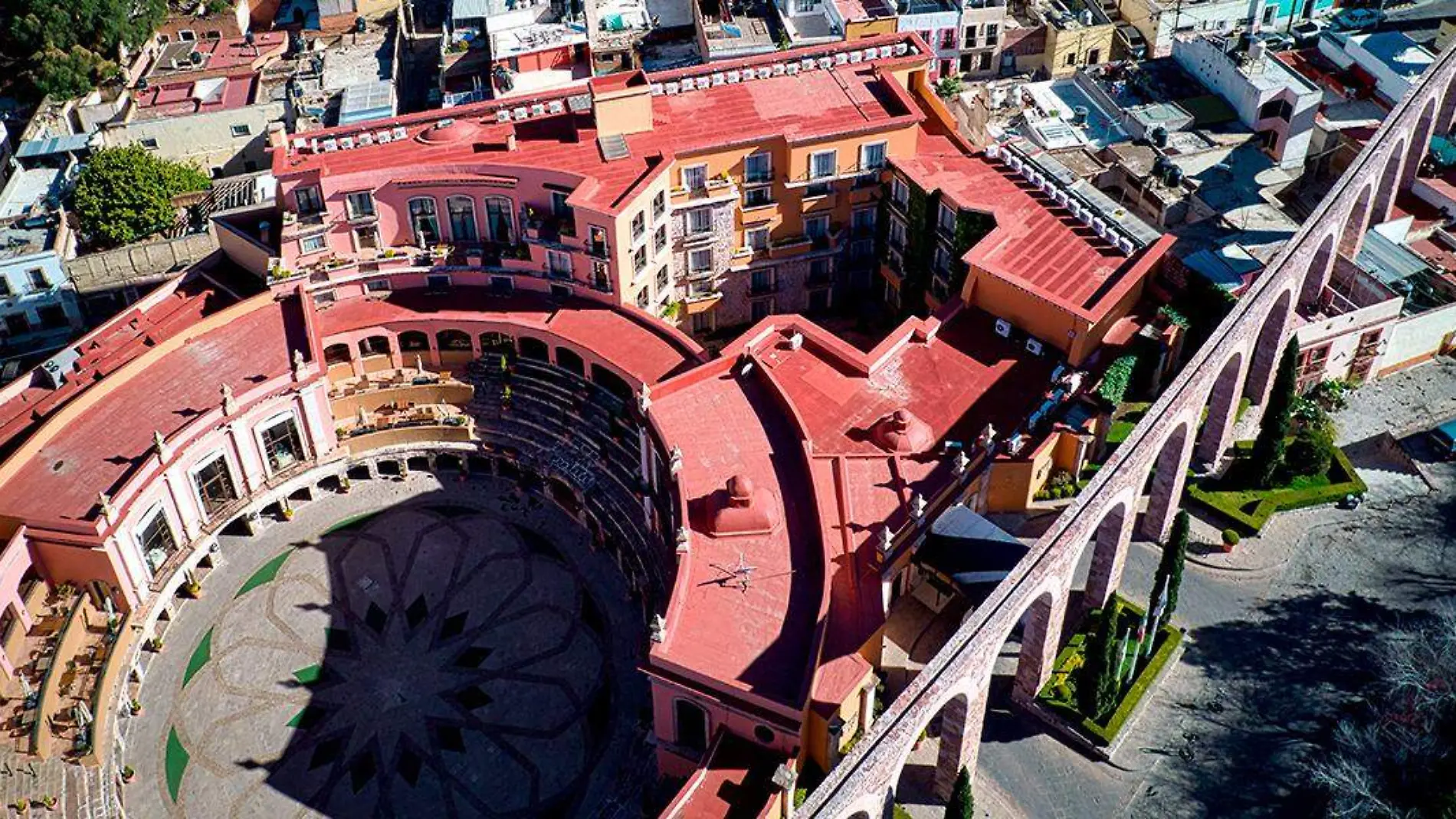 Vista aérea del Hotel Quinta Ral en Zacatecas